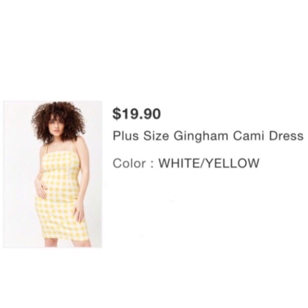Plus Size Gingham Cami Dress